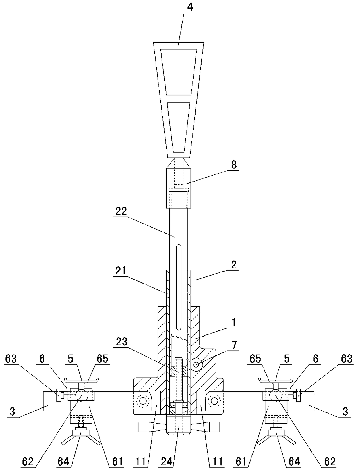 Reduction tractor for surgery of fracture of neck of femur