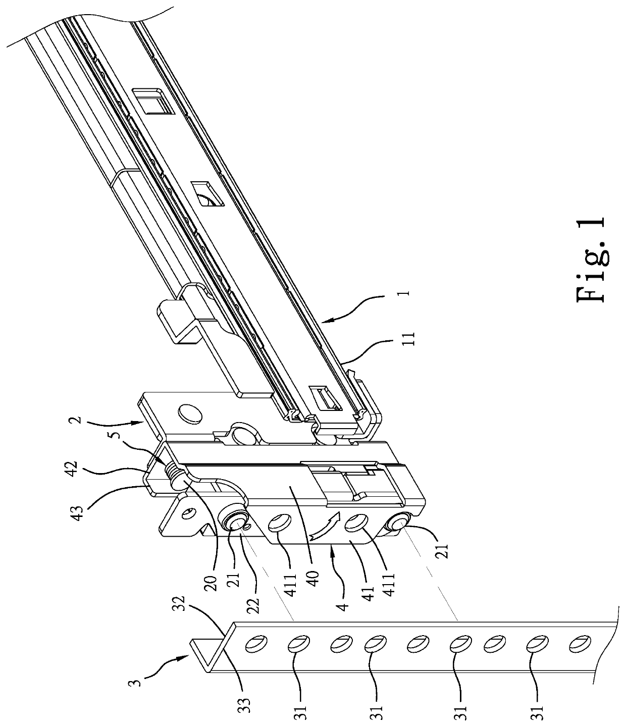 Server rail and server rack mounting structure