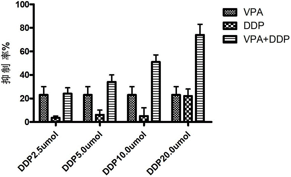 Application of valproic acid in preparation of multidrug resistance reversal agent of lung cancer resistance medicine