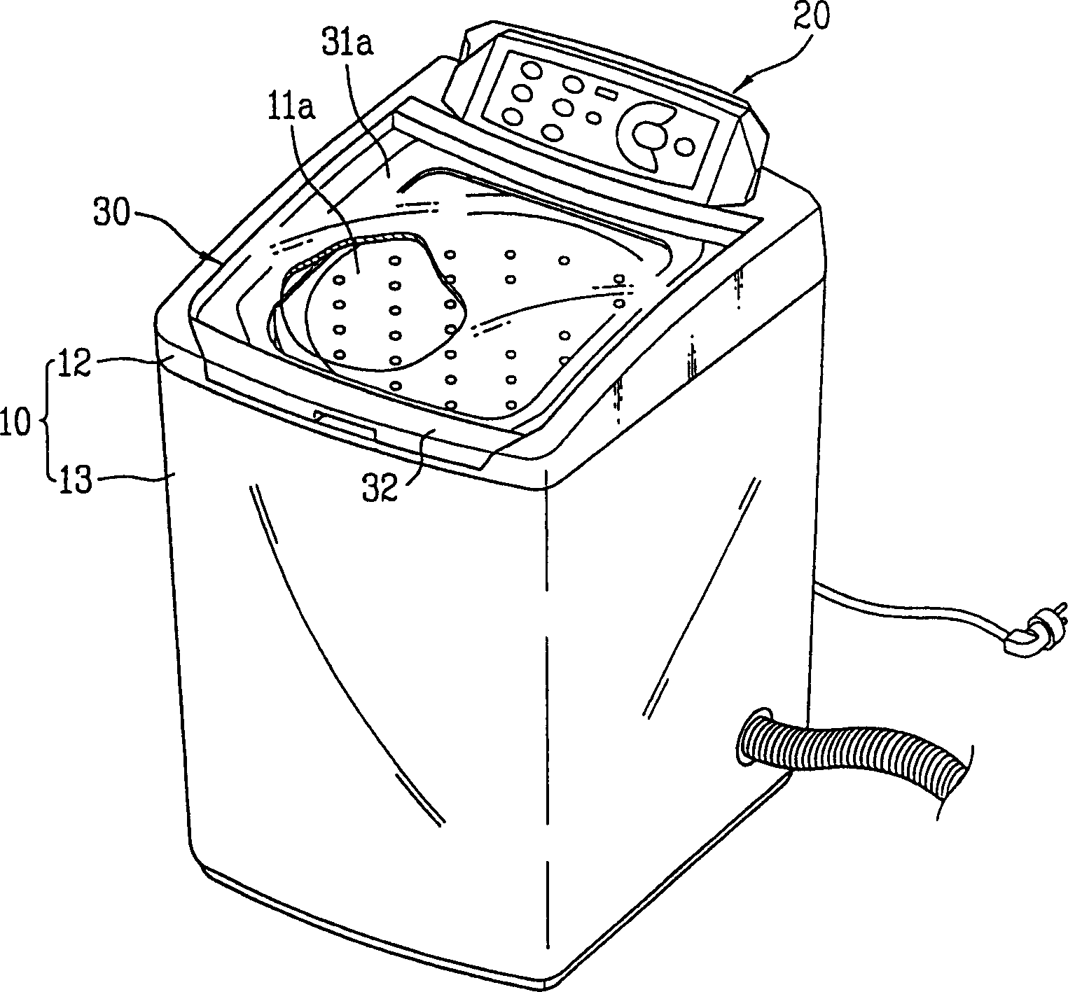 Door for washing machine and method for manufacturing the same