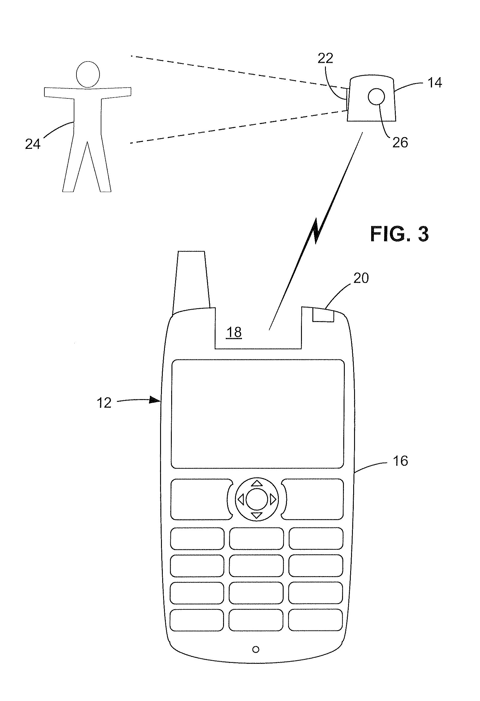 Mobile phone with integrated wireless camera