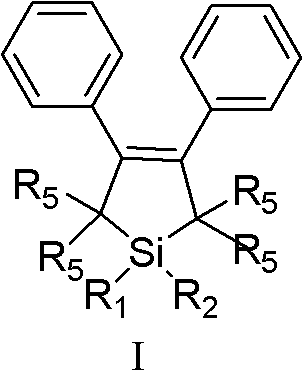 Silolene compound, as well as preparation method and application thereof