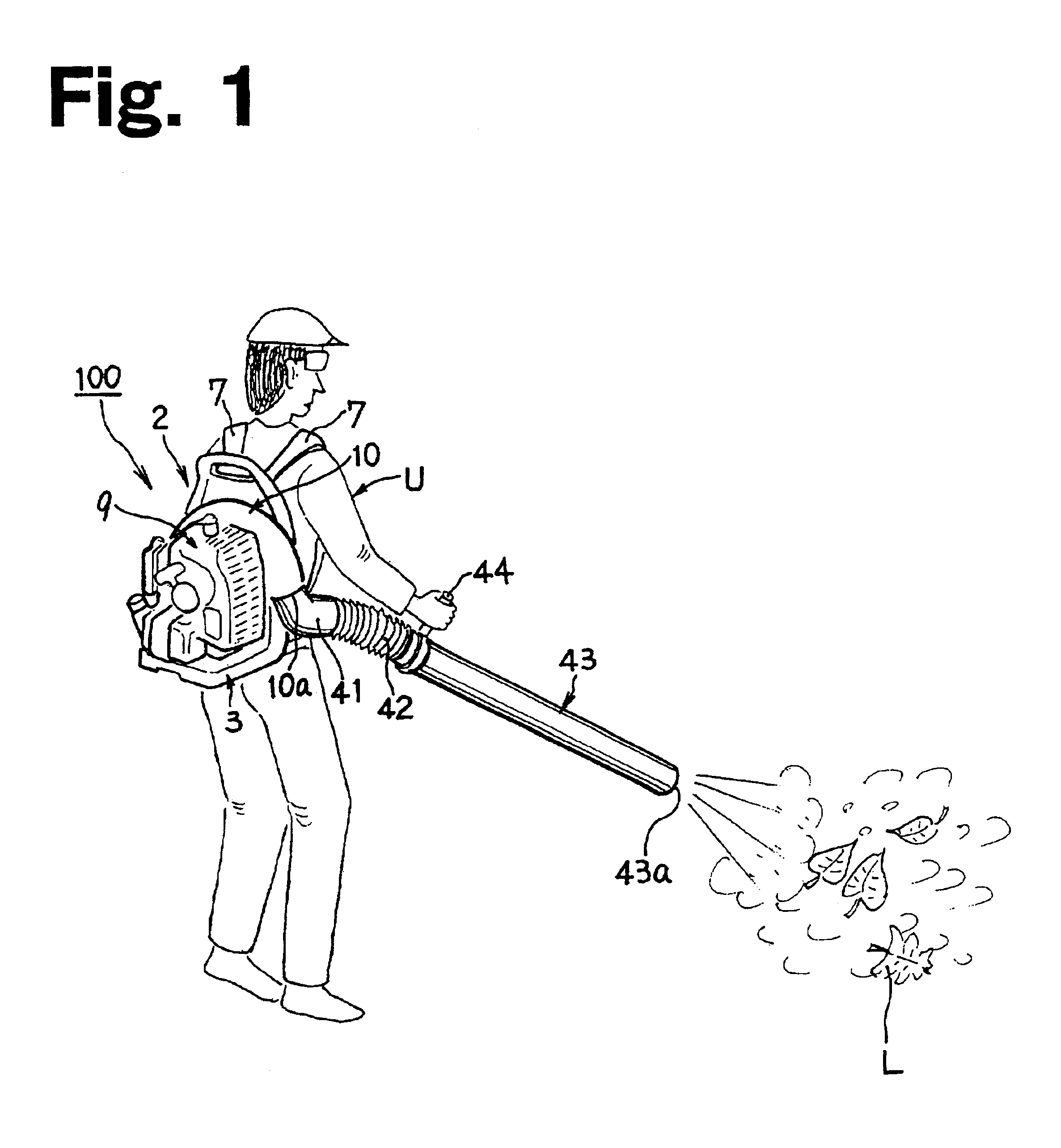 Power blower having a debris-catching filter member