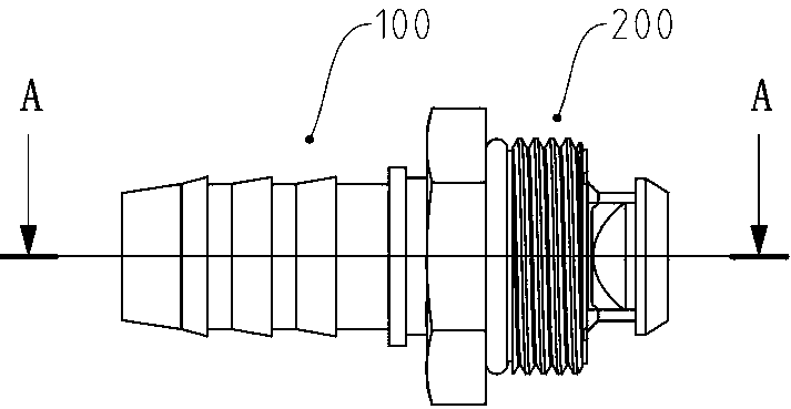 Rapid inserting connector for pneumatic brake pipeline