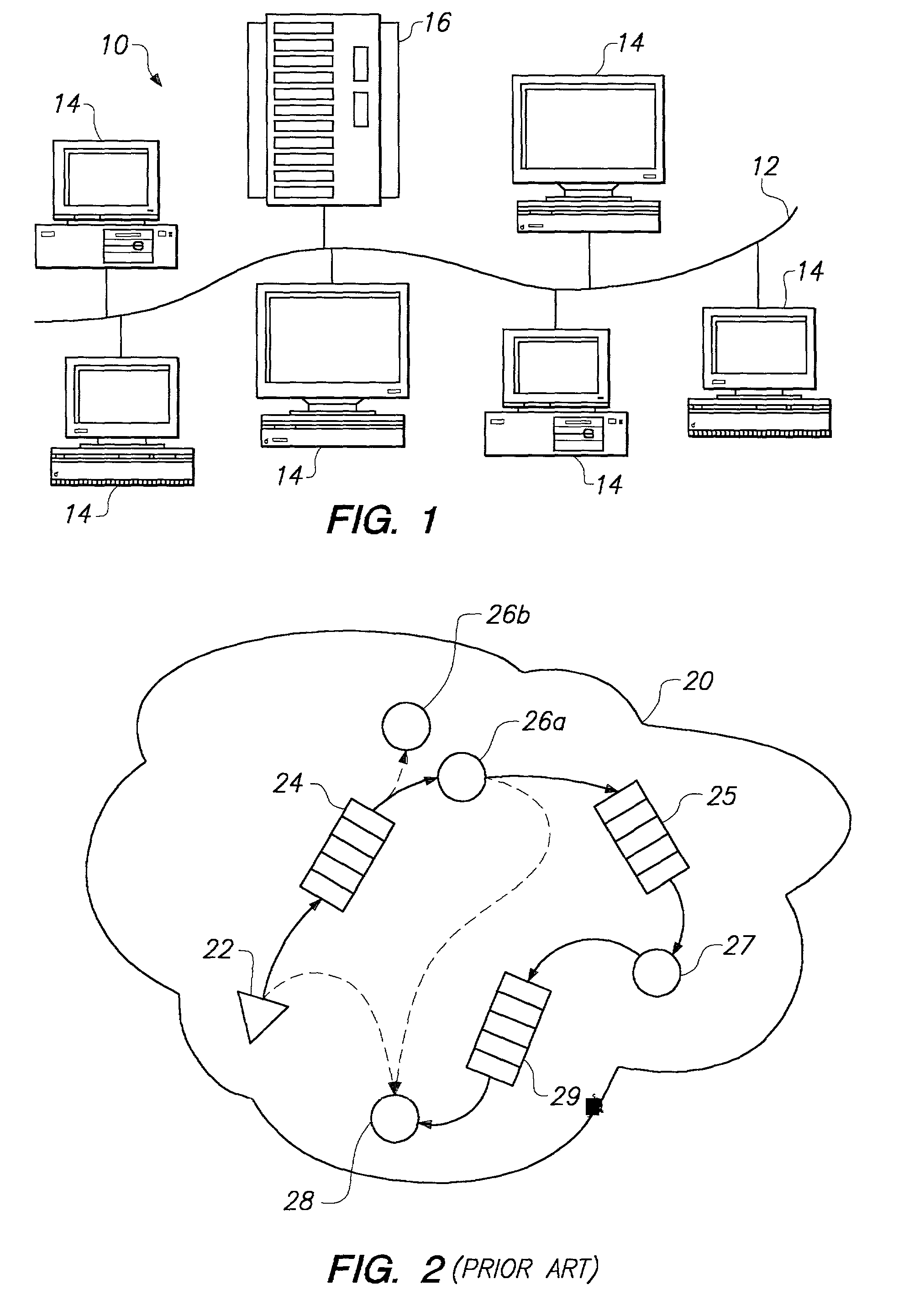 Multilevel queuing system for distributing tasks in an enterprise-wide work flow automation