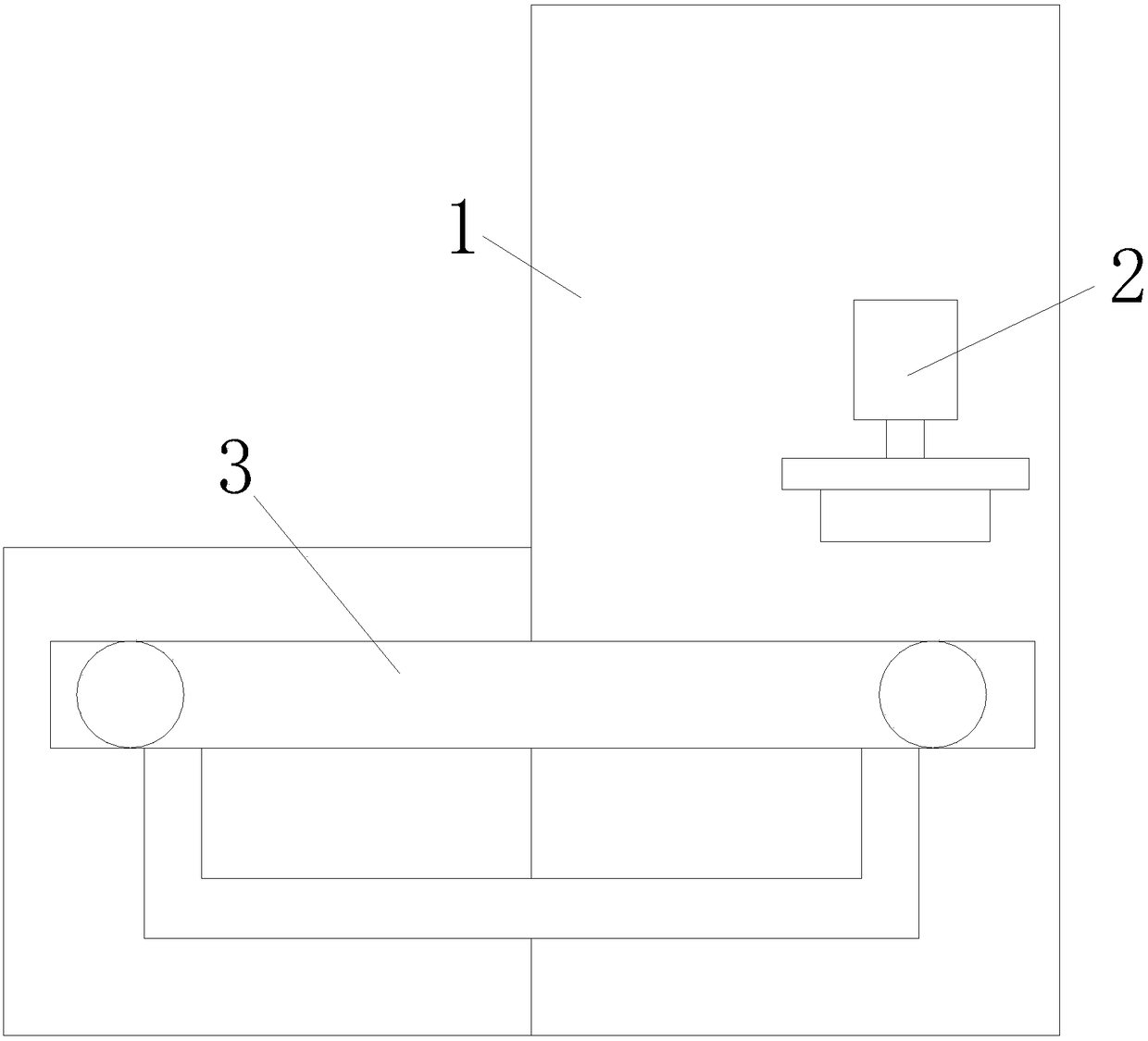 Vacuum tank raw material detection device