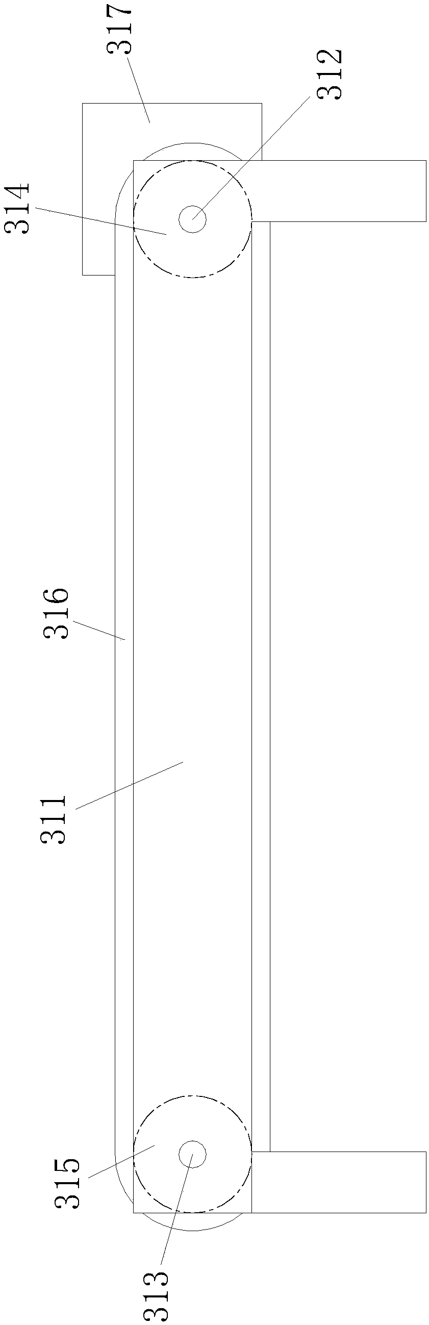 Vacuum tank raw material detection device