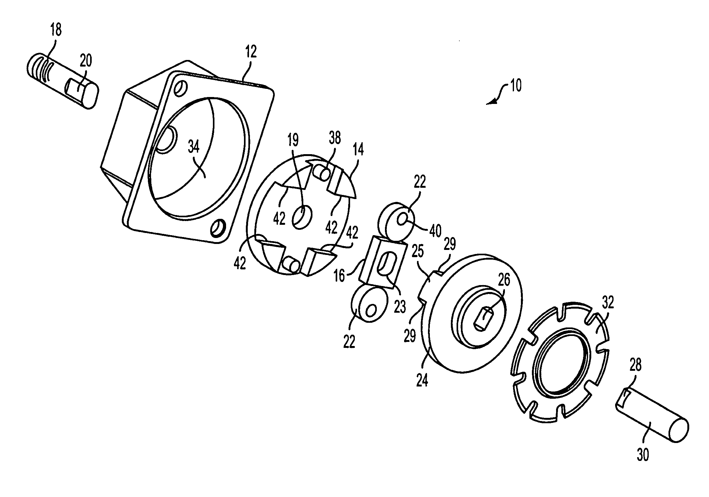 Bi-directional friction clutch assembly for electric motors to prevent backdrive