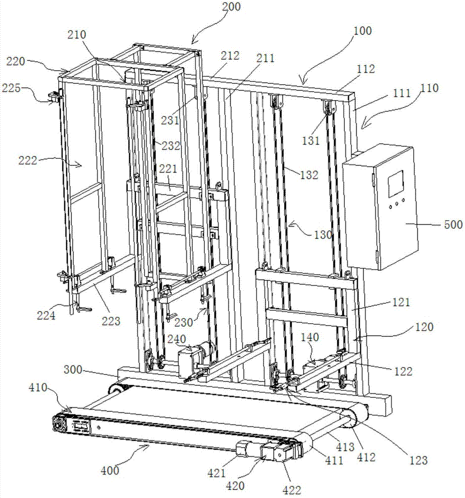 Transverse double-station semi-automatic stacking machine