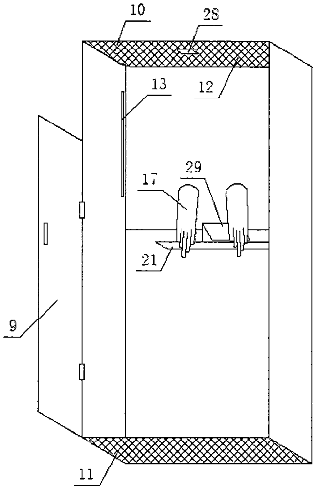 Throat swab sampling safety protection operation apparatus