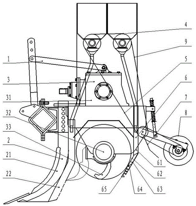 Layered deep fertilization and equal-depth fertilizer spreading machine