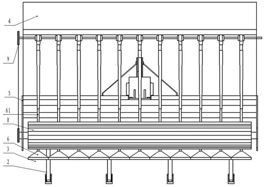 Layered deep fertilization and equal-depth fertilizer spreading machine