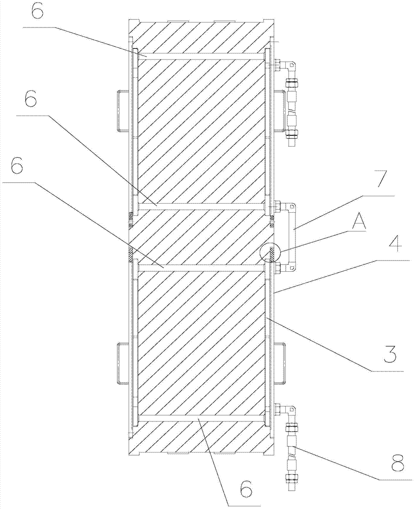 Bearing housings for roller presses with cooling system