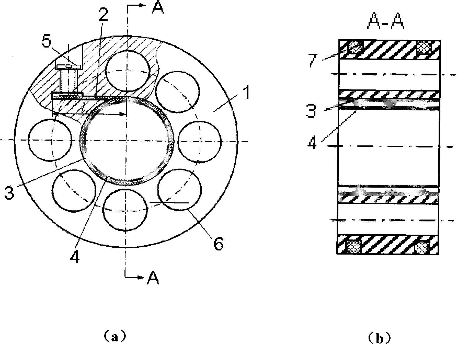 Kinetic pressure gas bearing structure with radial support foil slice