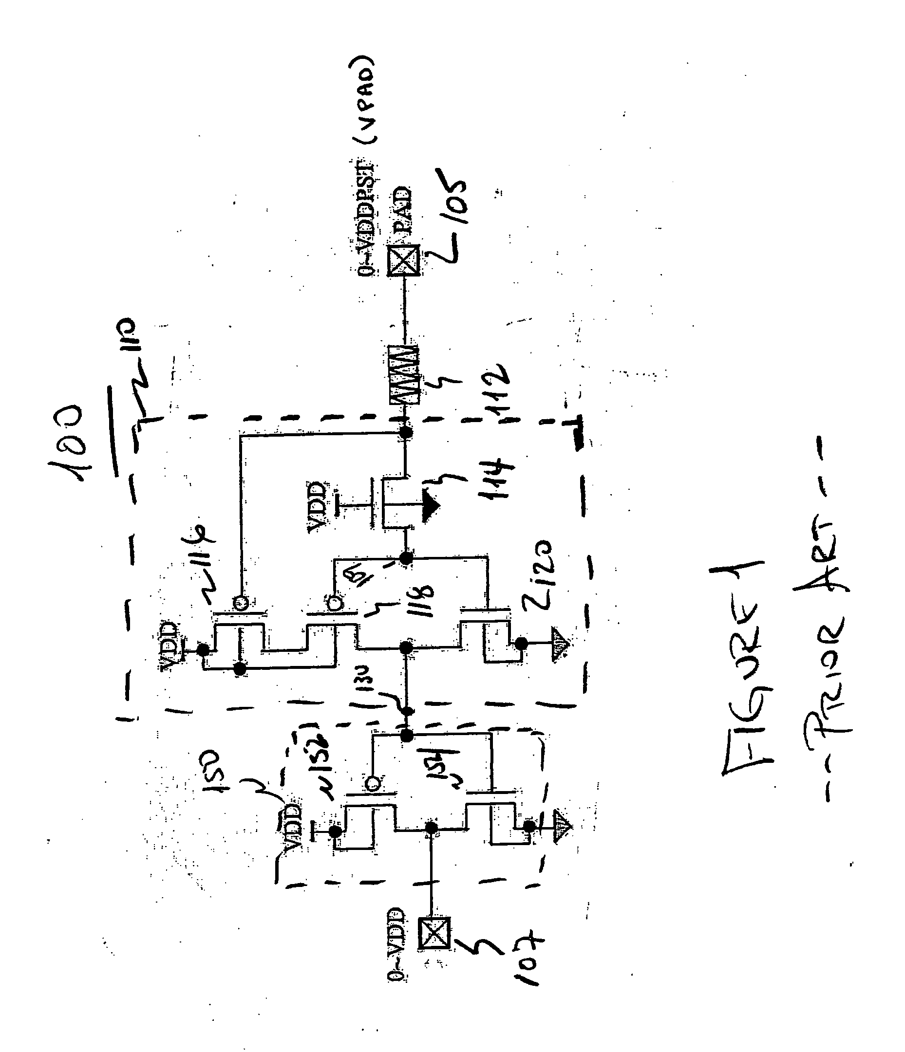 Input buffer structure with single gate oxide