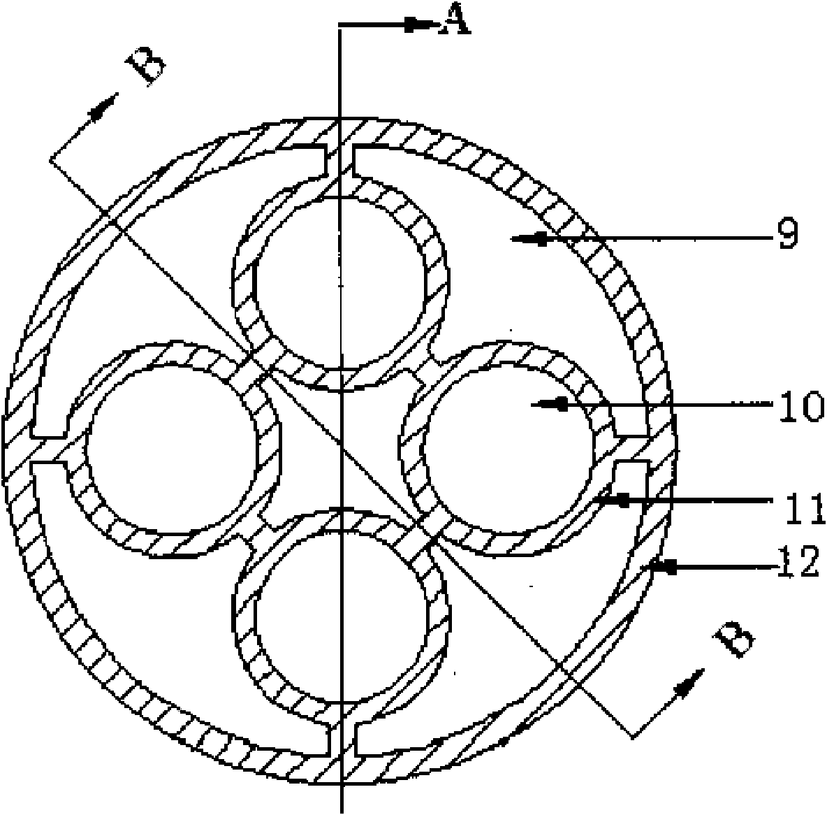 Passive natural-circulation lead bismuth heat exchange device and method for discharging heat out of reactor core