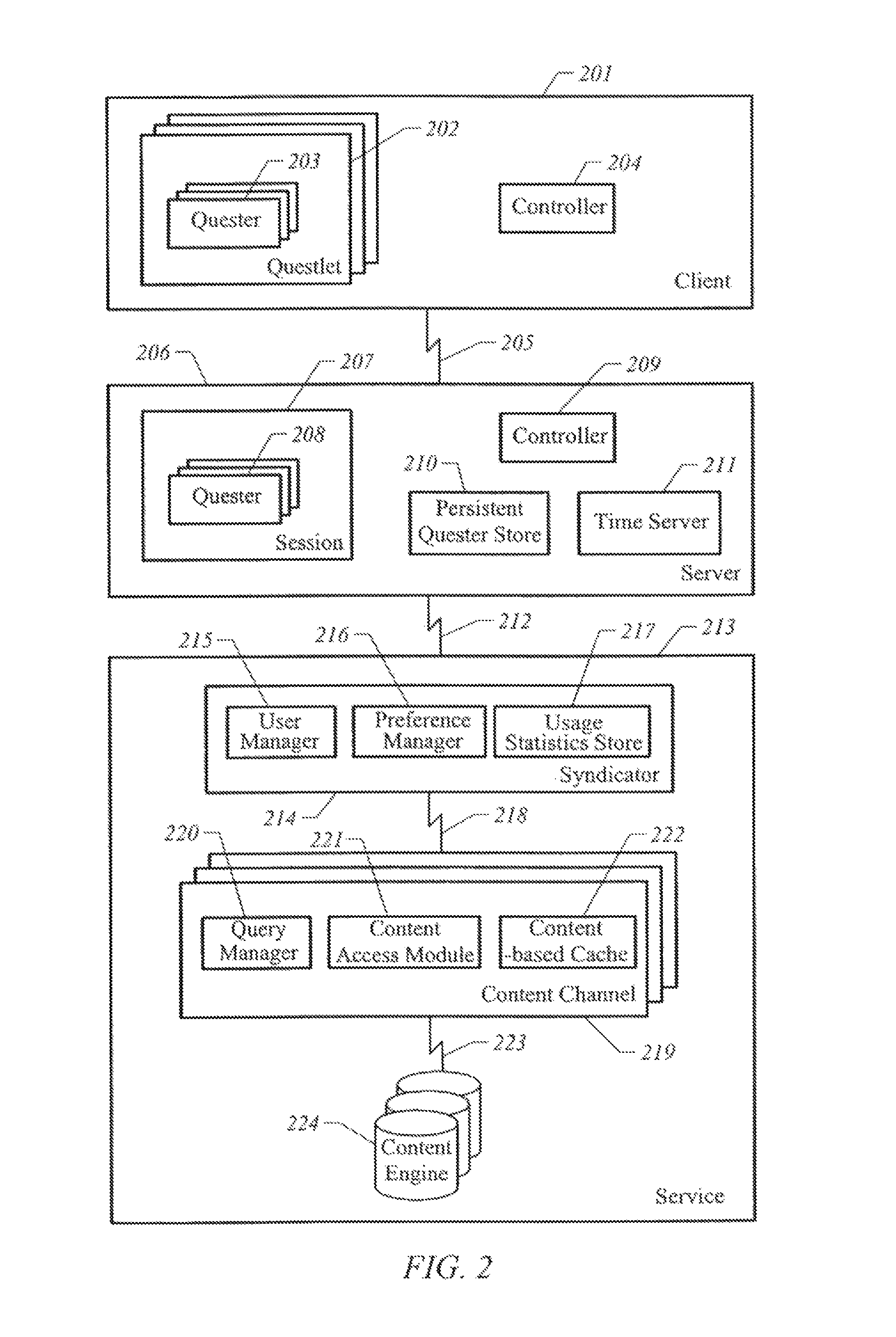 System and method for asynchronous client server session communication