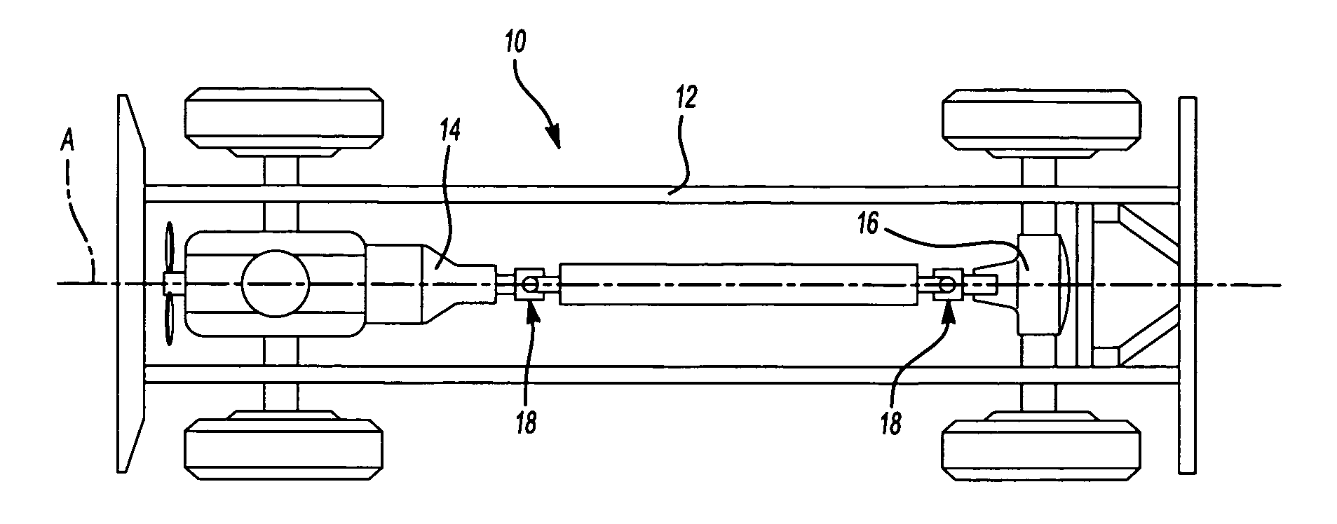 Universal joint assembly for an automotive driveline system