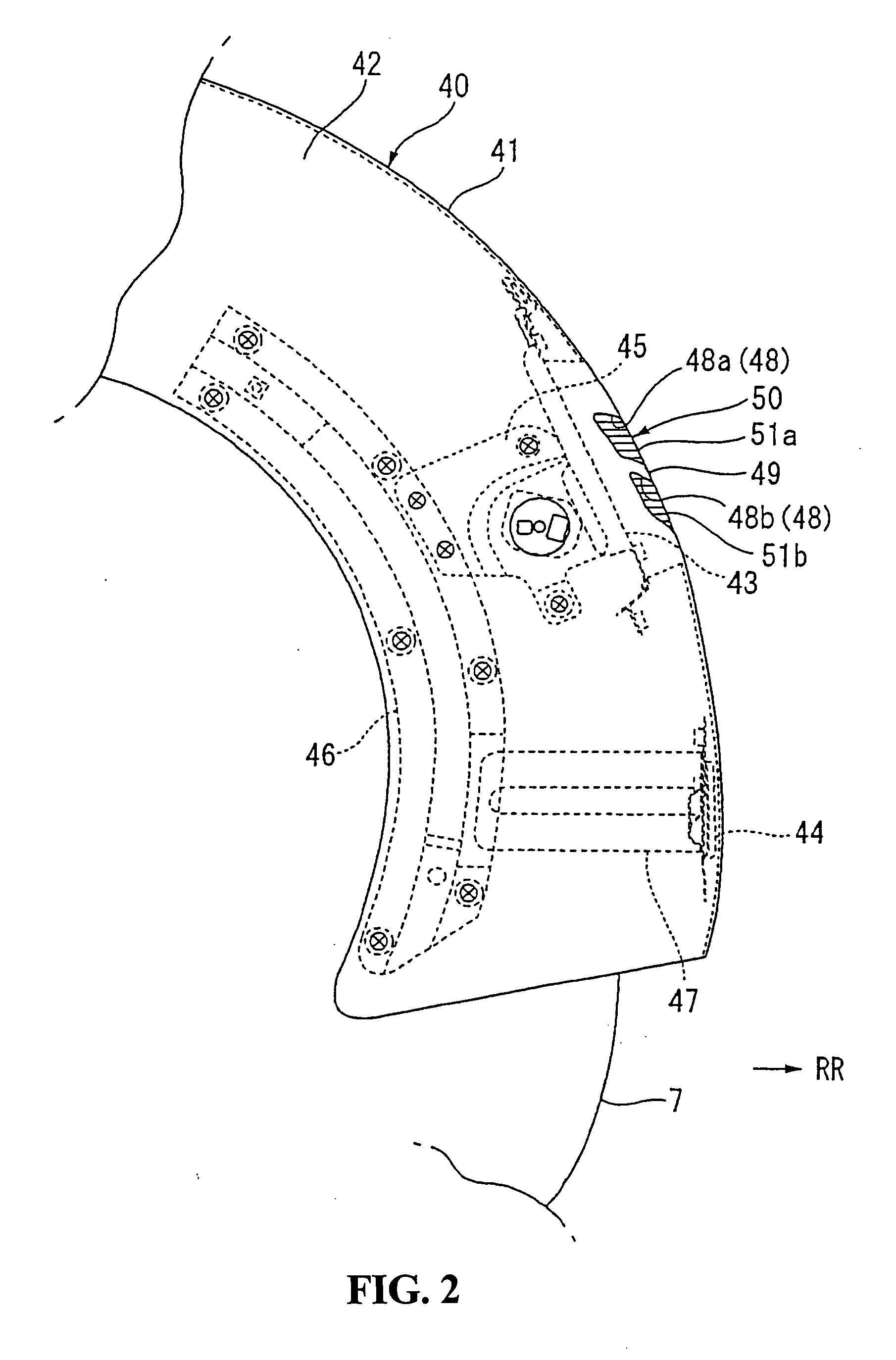 Rear lamp unit for vehicle