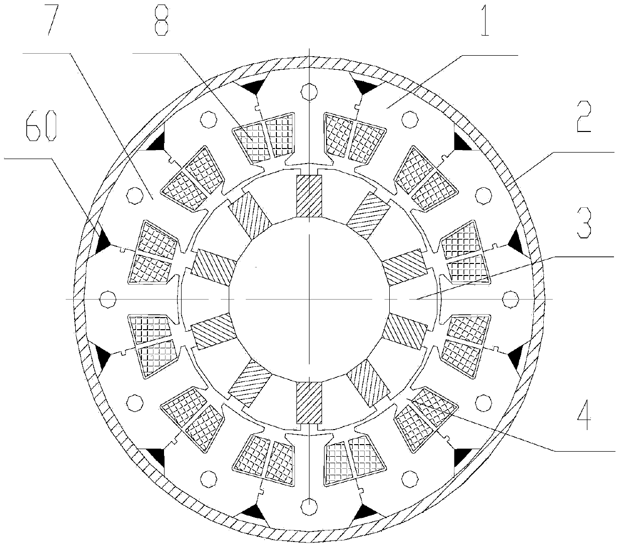 Oil-submerged pump direct-drive ultra-slender concentrated winding permanent magnet motor and manufacture method