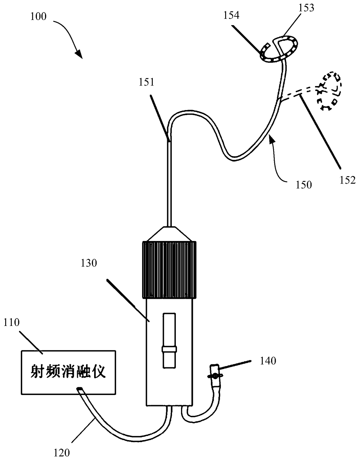 Catheter ablation device and electrode radiofrequency ablation catheter