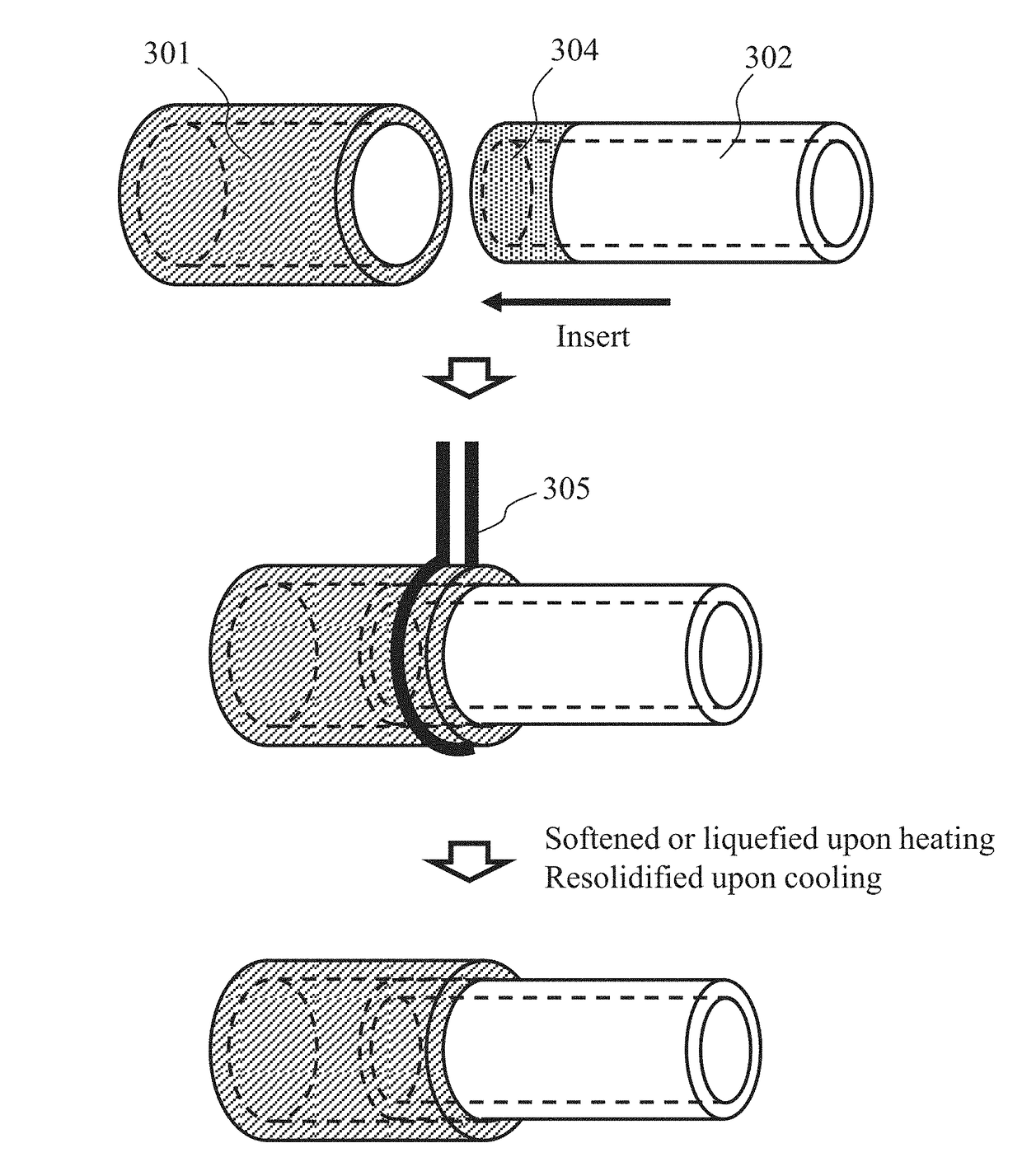 Glass/resin composite structure and method for manufacturing same