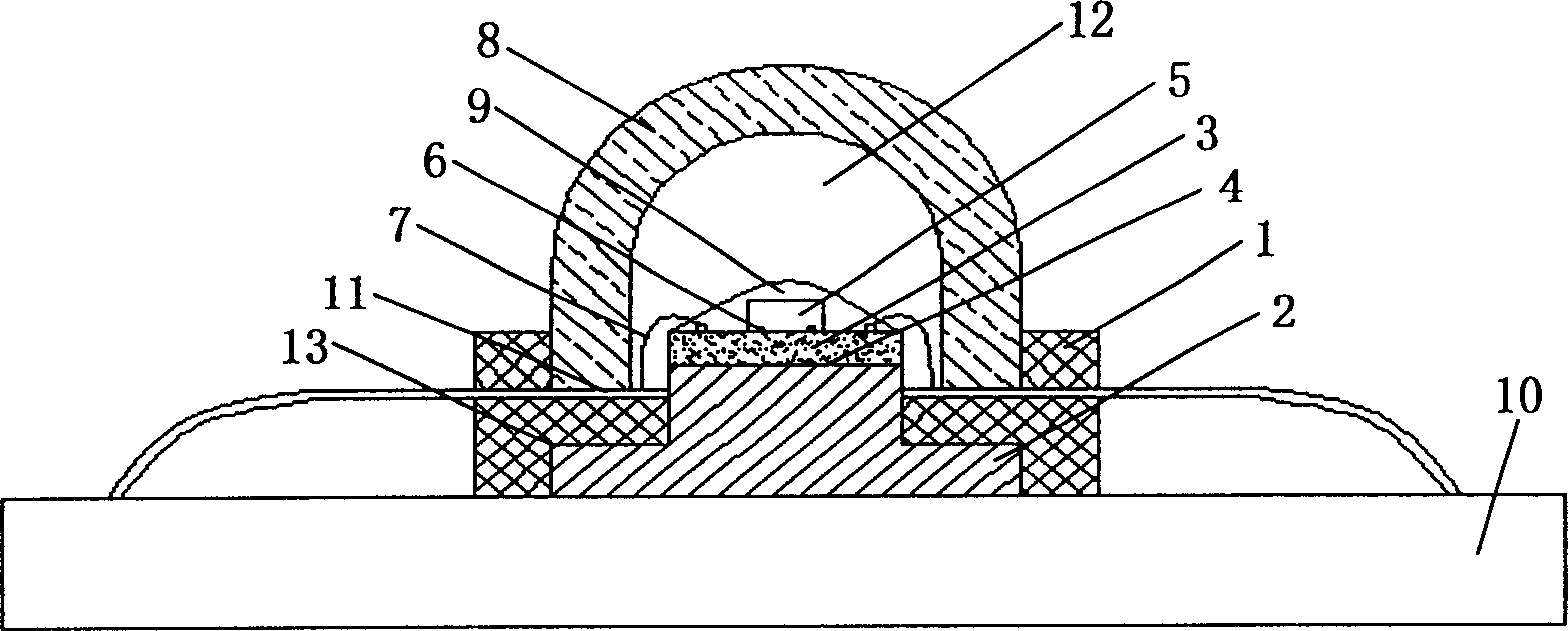 LED white light source based on metal circuit board