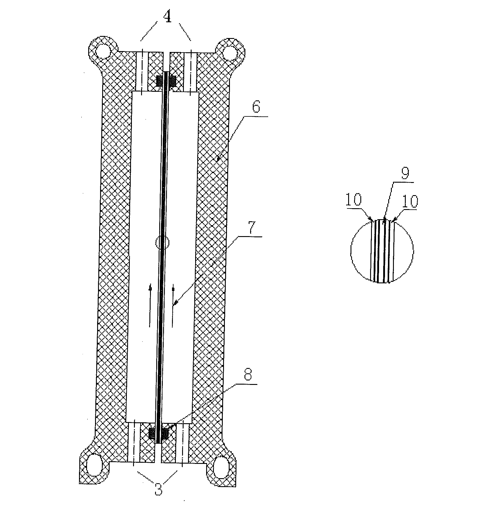 High power water-cooling resistor of converter valve for high voltage direct current transmission