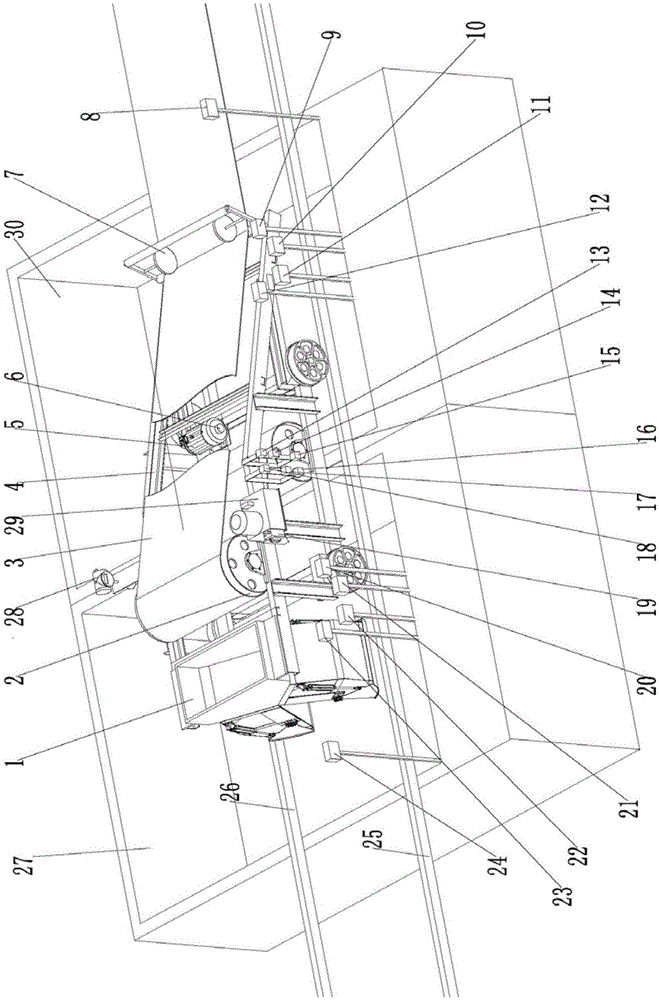 High-accuracy locating system of energy-saving type heavy-load distribution trolley and control method of high-accuracy locating system