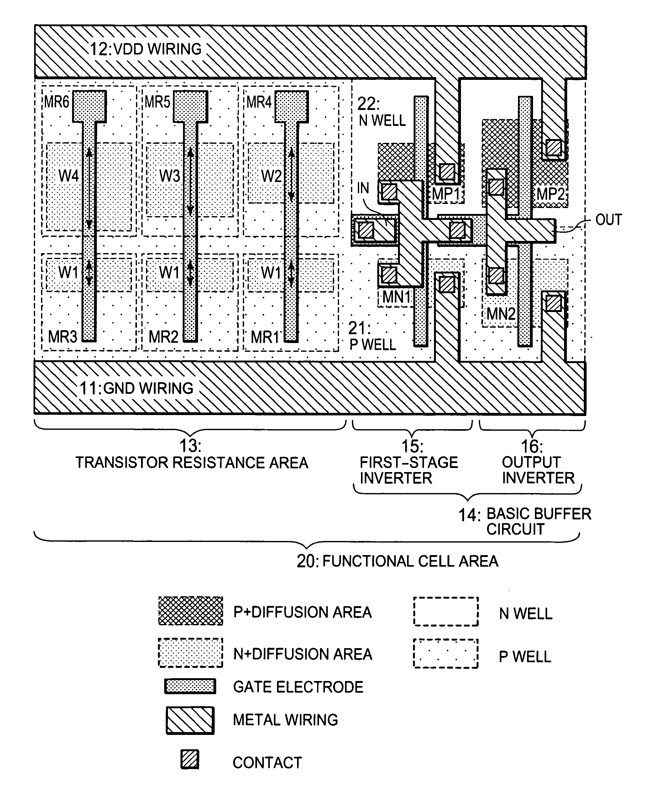 Semiconductor integrated circuit device having standard cell including resistance element