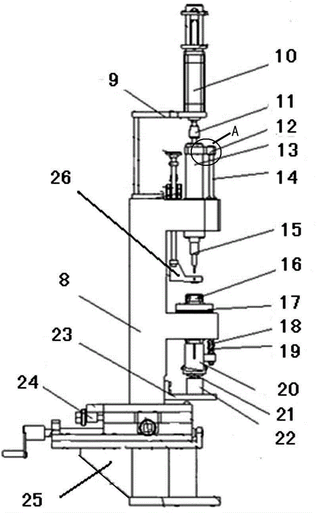 Glass spotlight cup light source mounting hole forming equipment