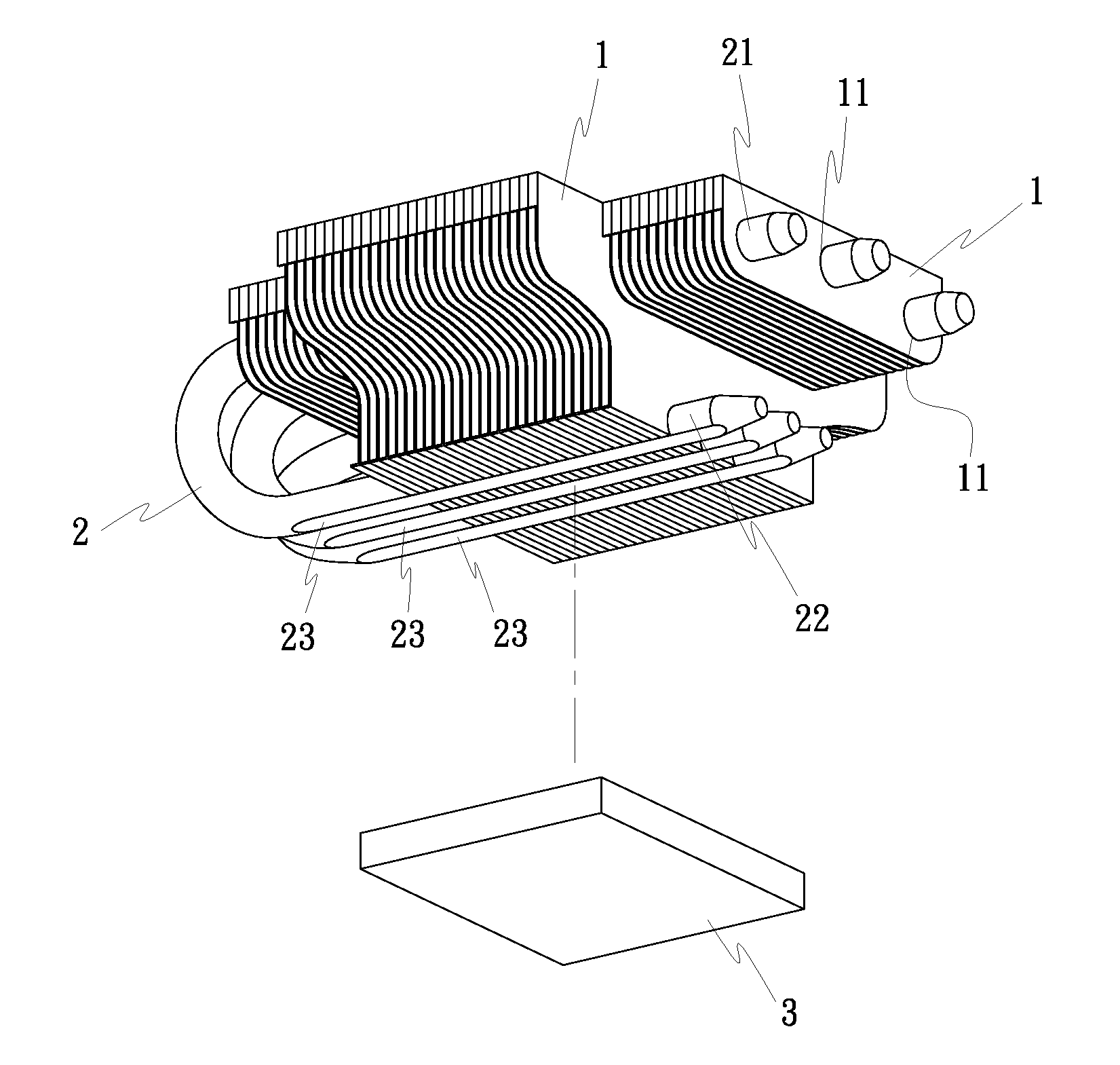 Cooler module without base panel