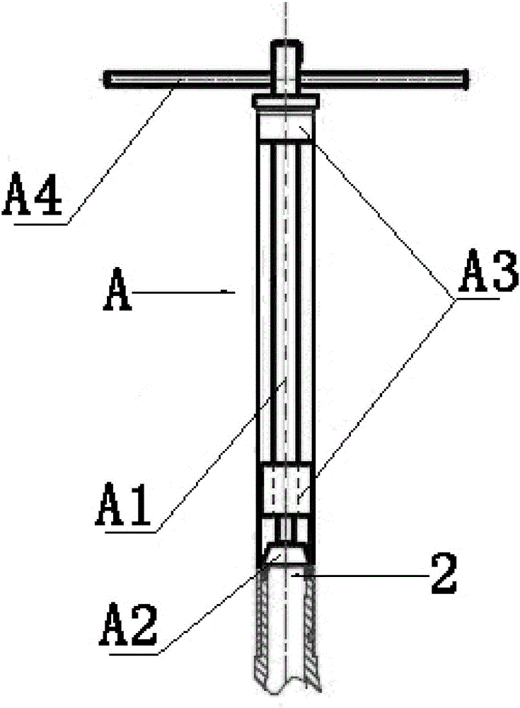 Disassembling device and method for intermediate oil seal of hydraulic steering machine