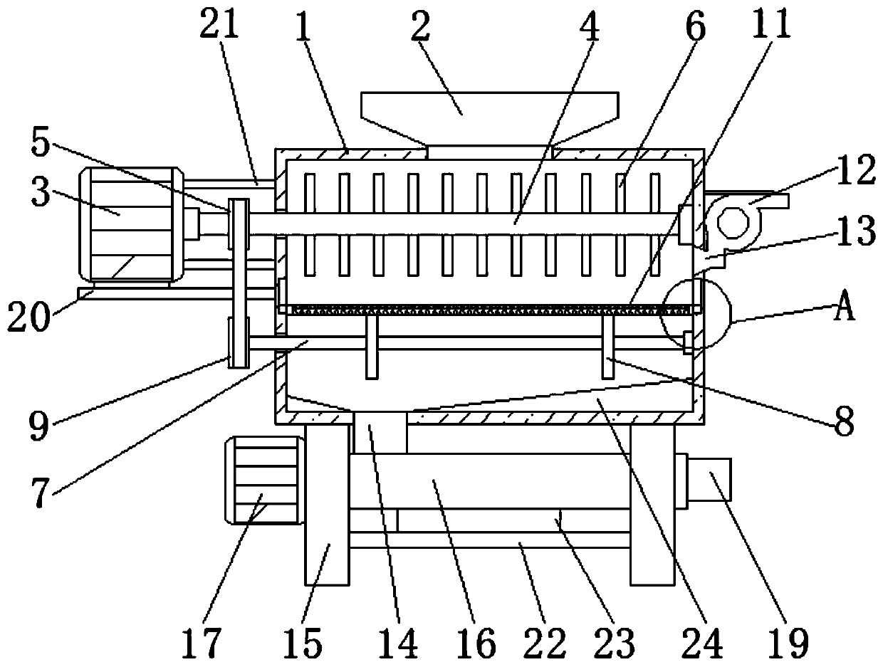 Environment-friendly drying device for aggregate sand-making process