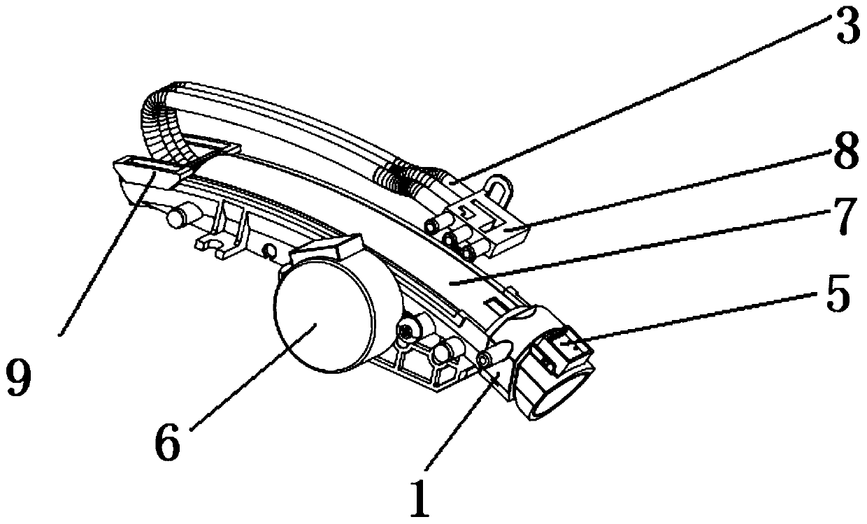 Spraying pipe assembly with LED physiotherapy lamps and intelligent closestool with spraying pipe assembly