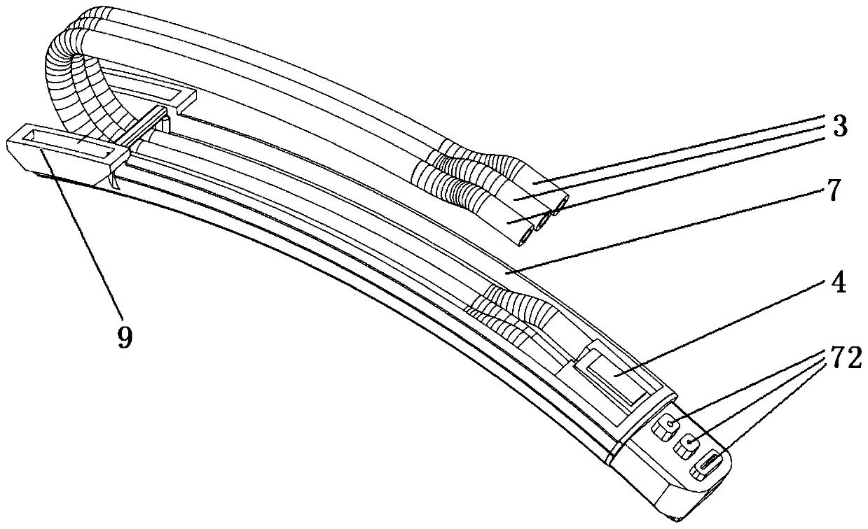 Spraying pipe assembly with LED physiotherapy lamps and intelligent closestool with spraying pipe assembly