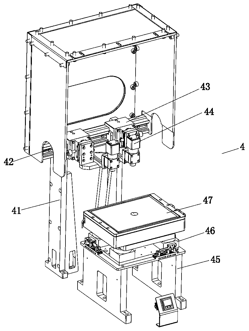 Three-station DITO full-automatic testing machine and testing process thereof