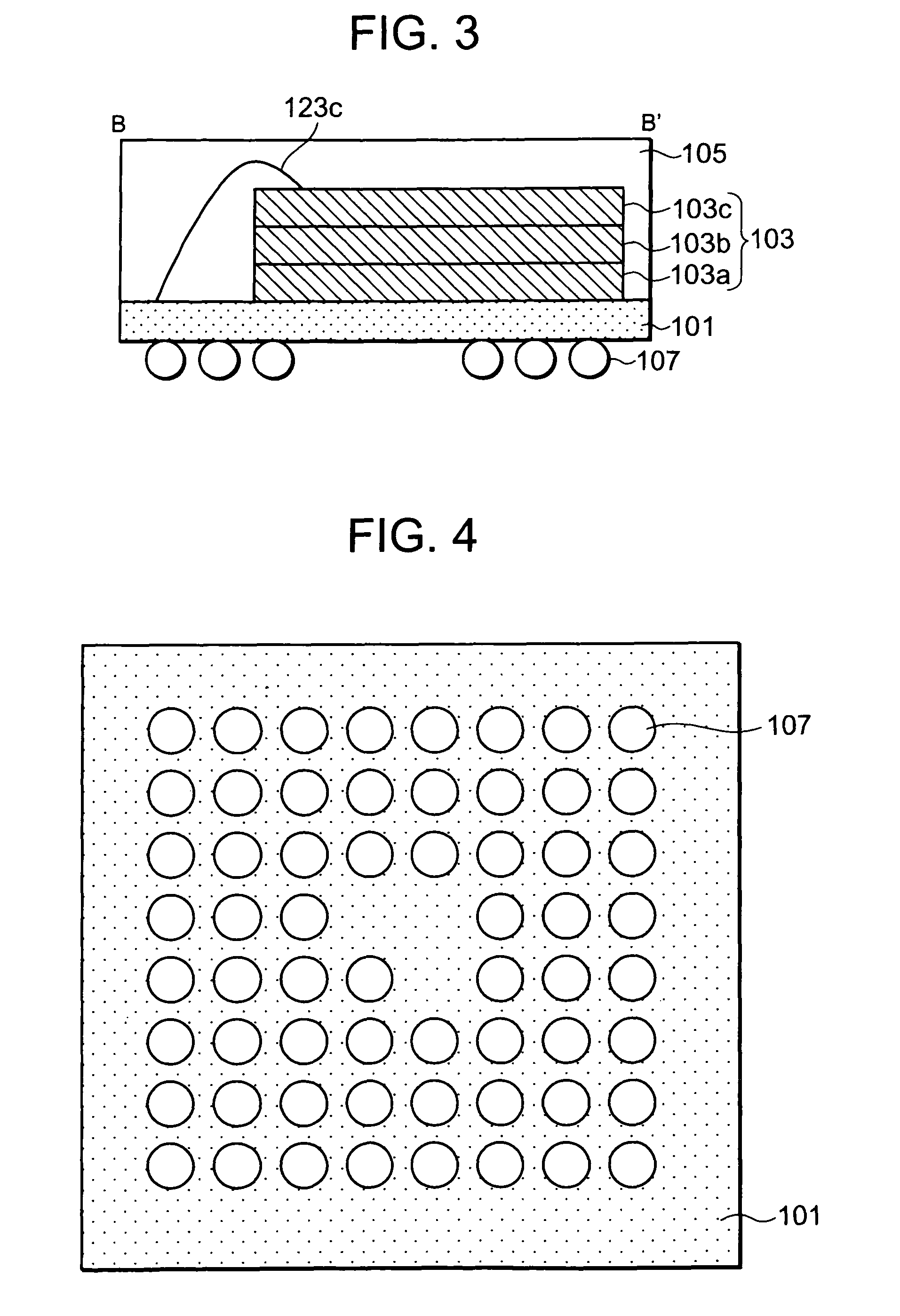 Semiconductor device including mounting board with stitches and first and second semiconductor chips