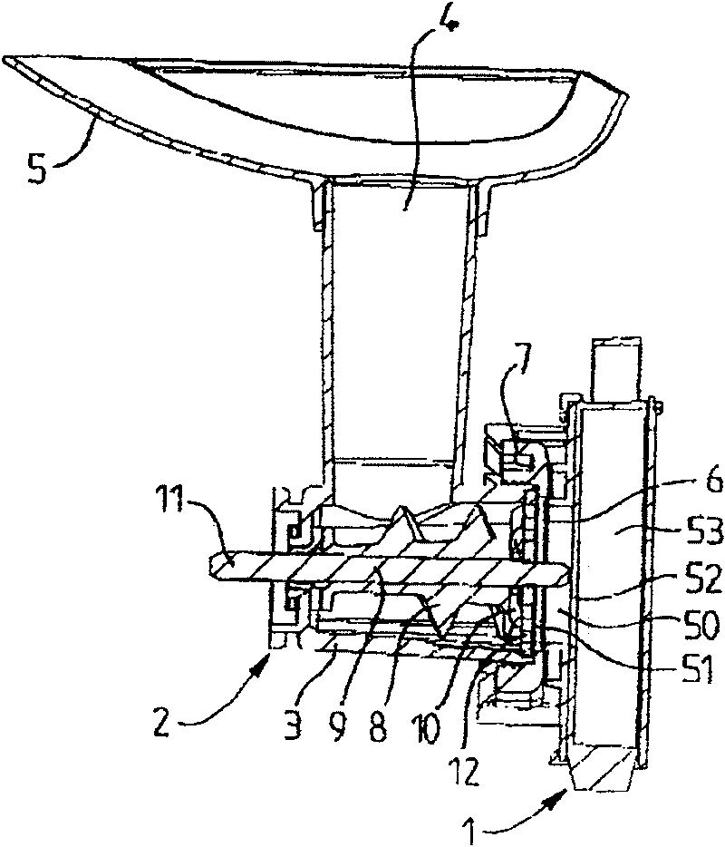 Device for moulding chopped preparations