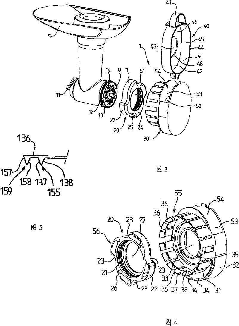 Device for moulding chopped preparations