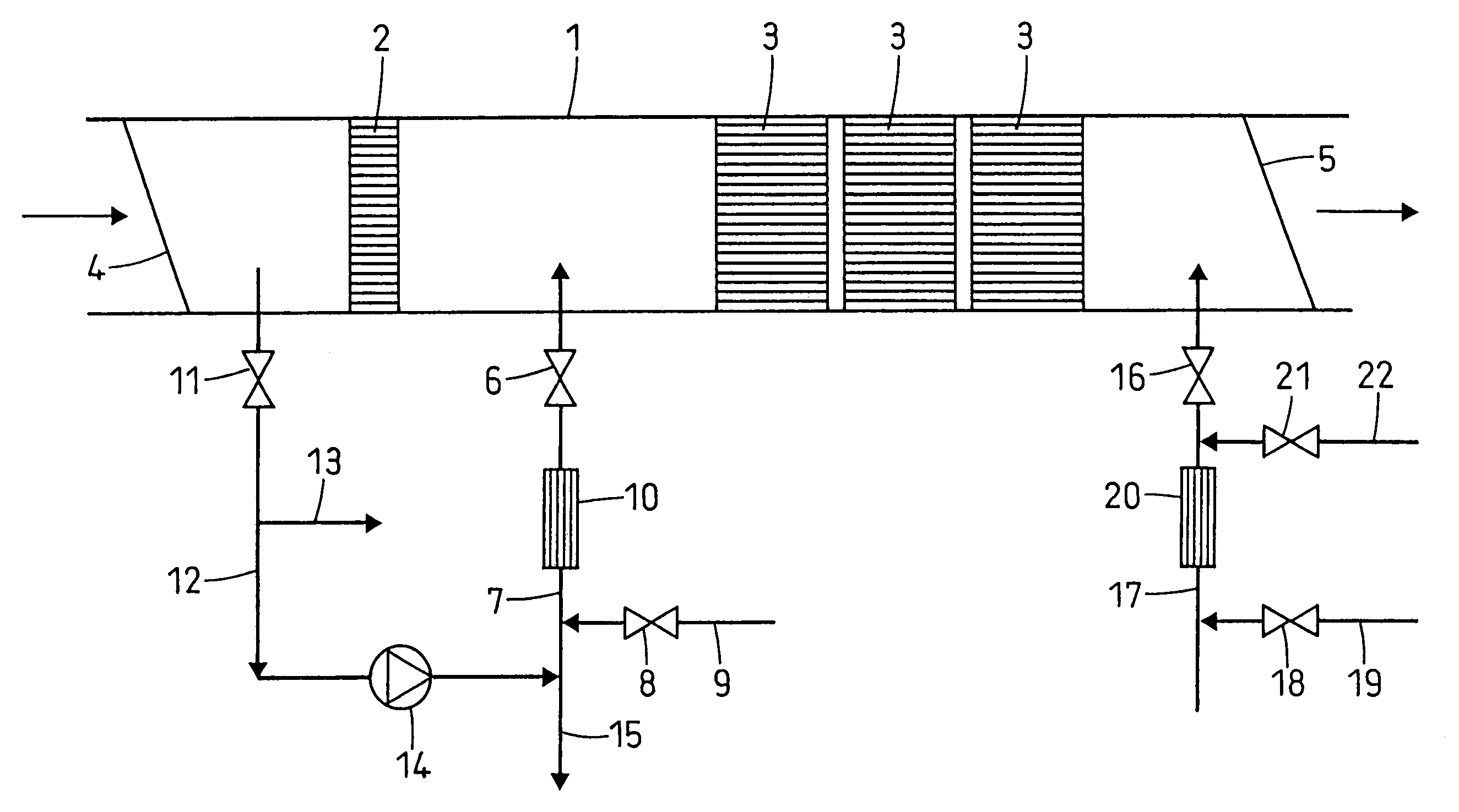 Process for the regeneration of a catalyst plant and apparatus for performing the process