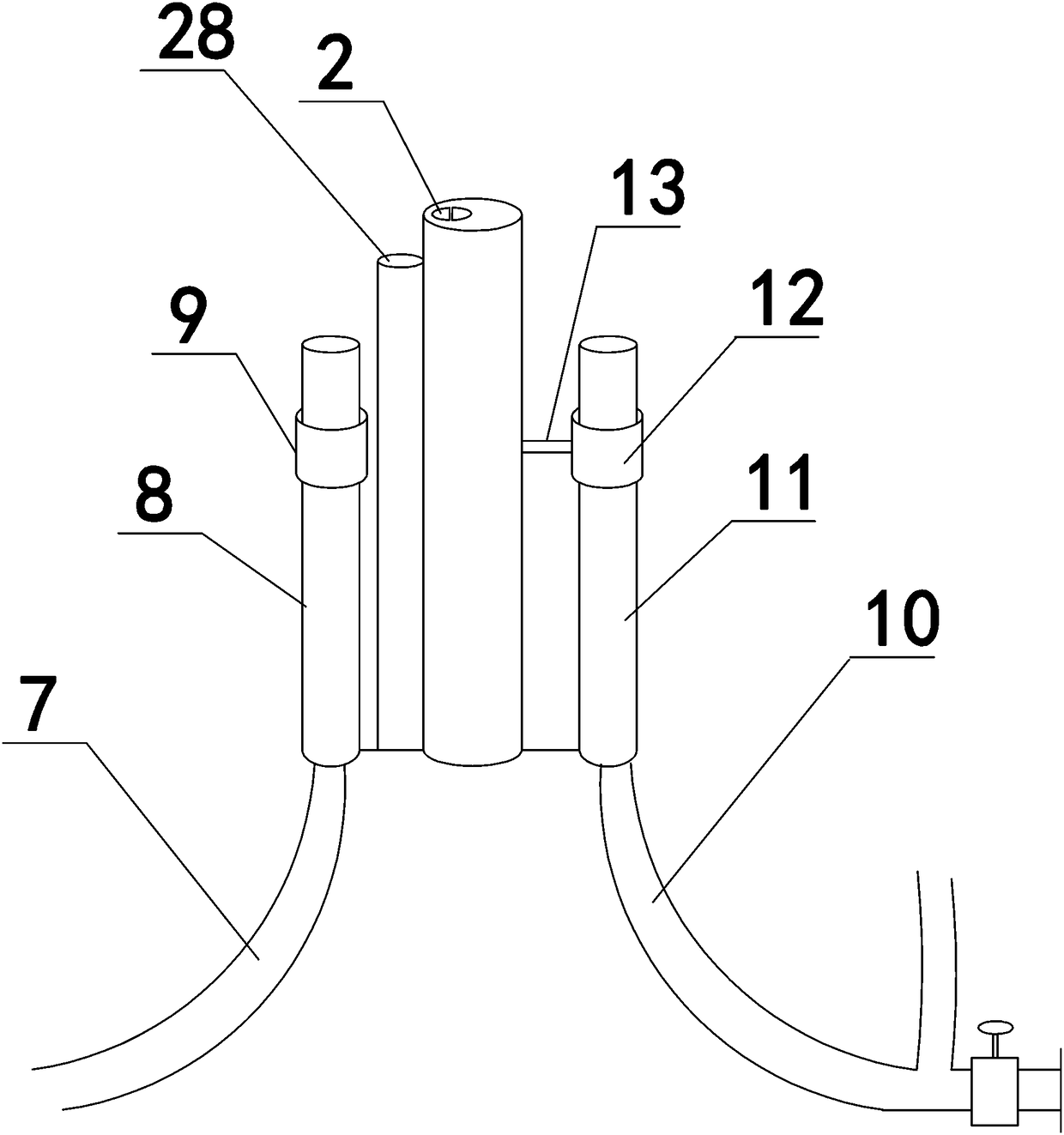 A lavatory water saving device