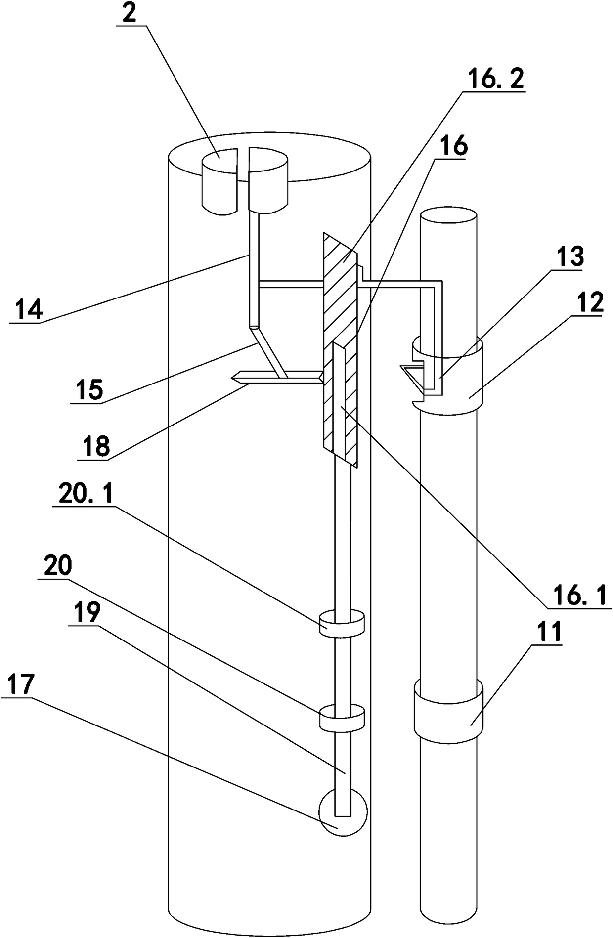 A lavatory water saving device