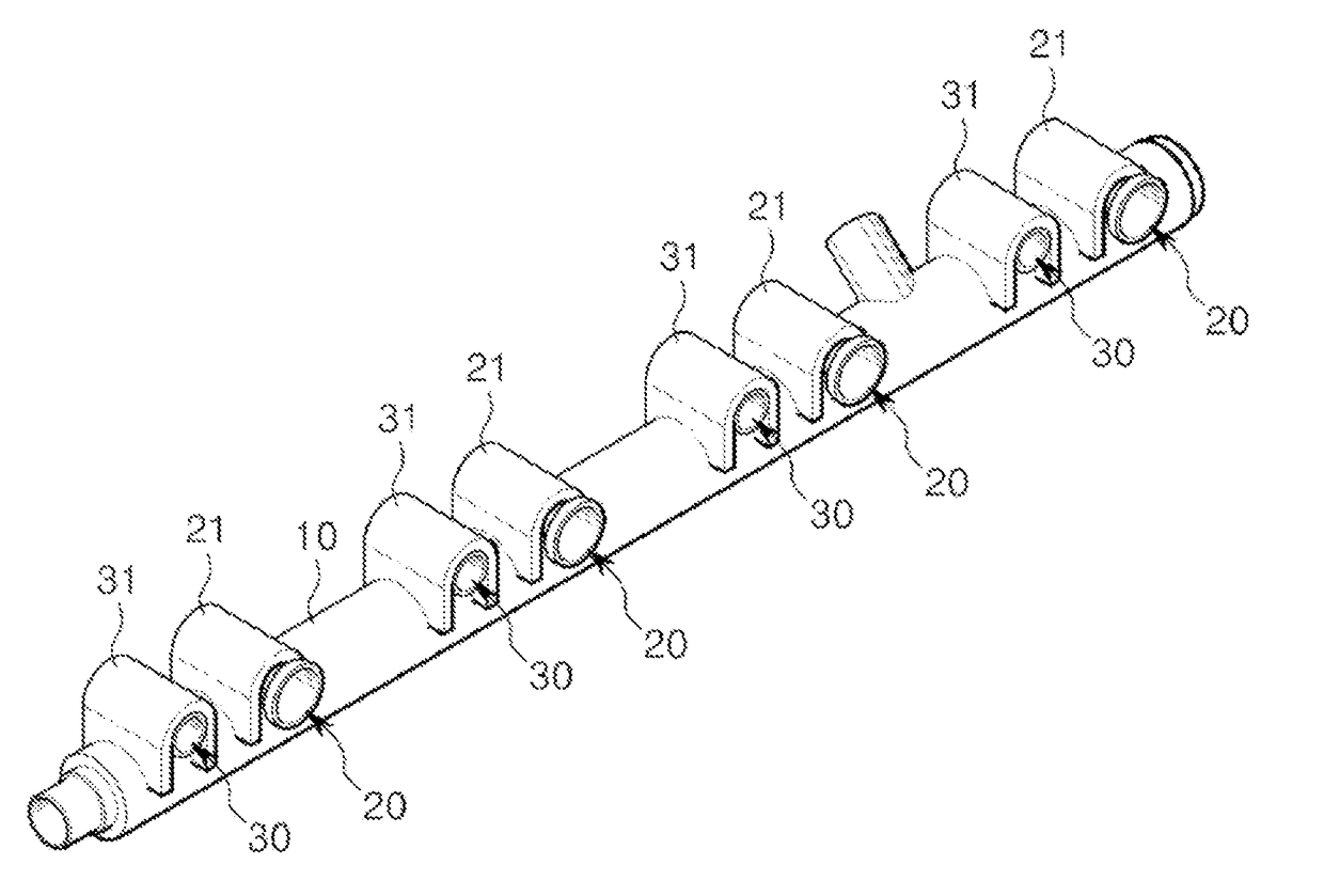 Structure of gdi fuel delivery pipe