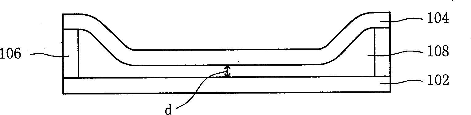 Light interference type display unit structure and producing method