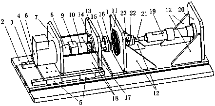 Tension-torsion fatigue test bench for automobile flywheel plate