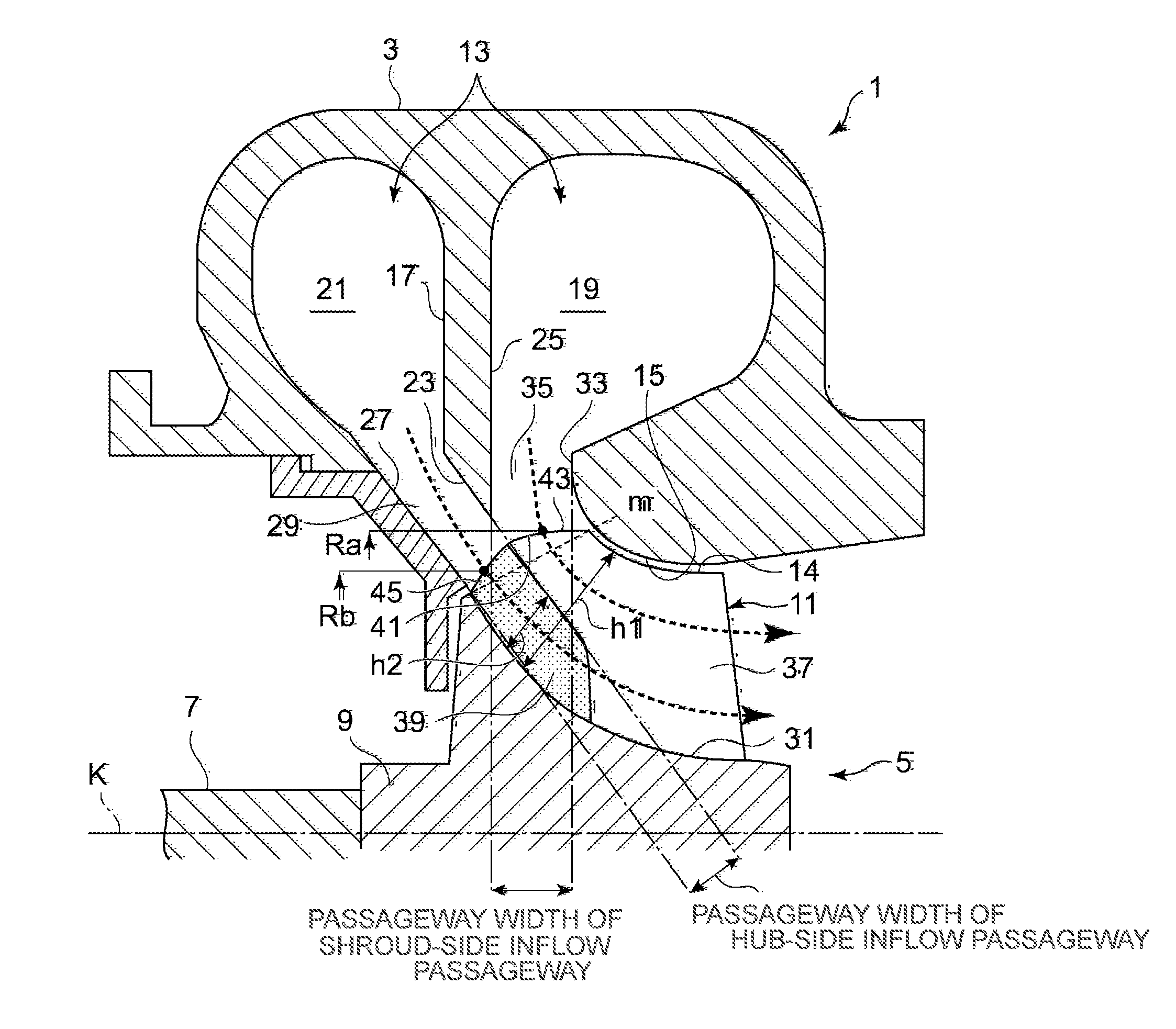 Mixed flow turbine