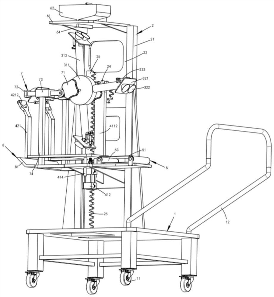 A kind of exterior wall tiling machine