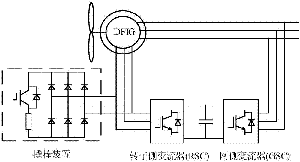 Double-fed fan crowbar adaptive cut-out control method for preventing repeated switching of crowbar