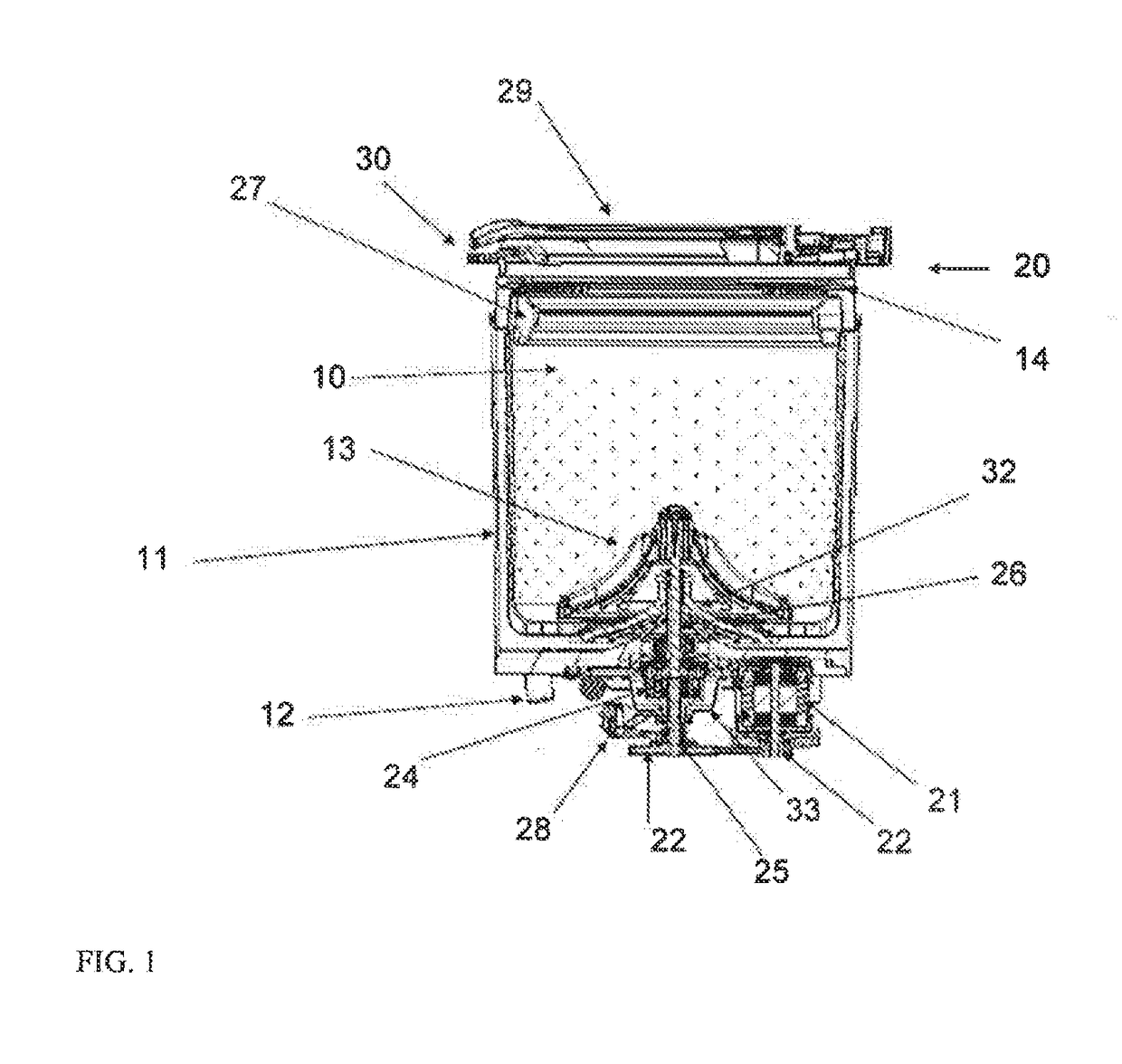 Washing method with infuser in a vertical load washing machine (AQUA)